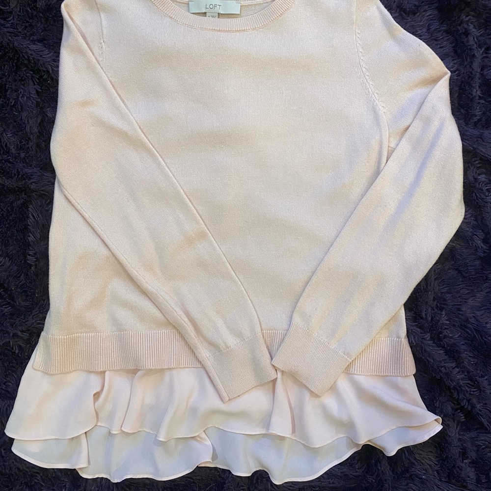 LOFT Women’s Tunic Sweater in Blush Pink Size Medium